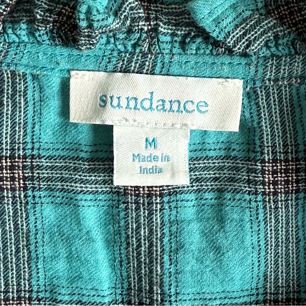 Sundance‎ Heather Highland Relaxed Fit Soft Button Front Blouse Top Size Medium - Picture 13 of 13